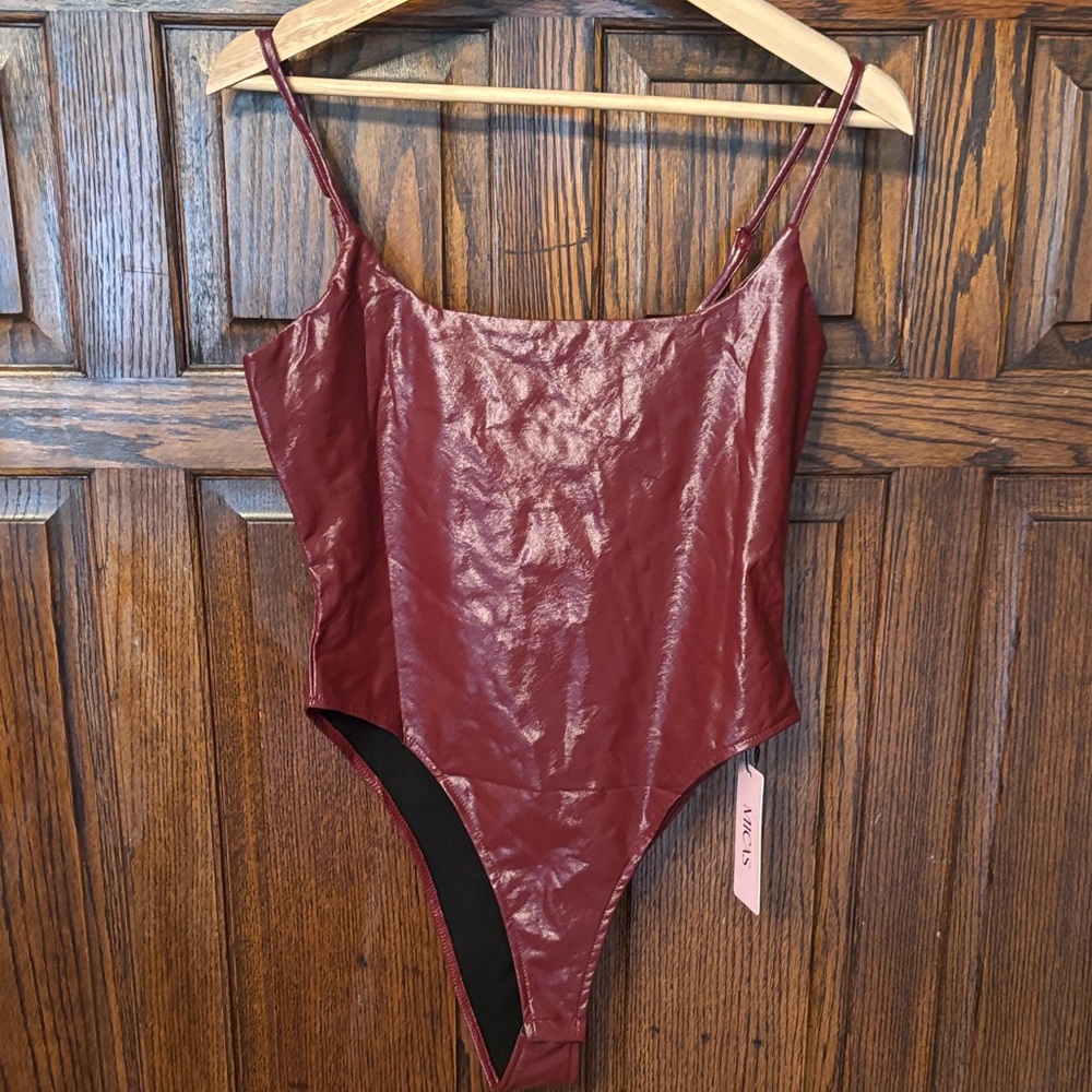 Sleek Burgundy Bodysuit